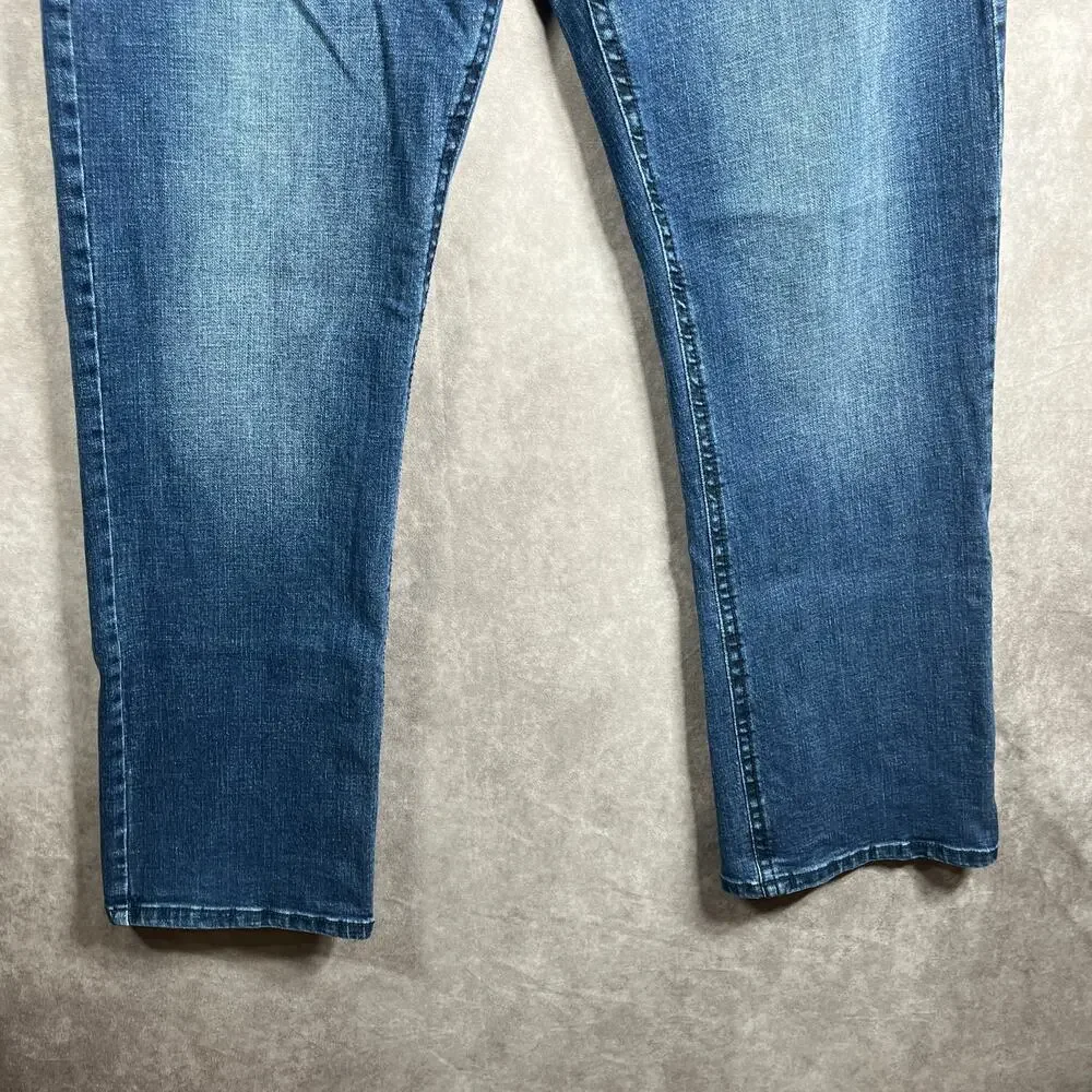 The Axel Jeans Mens Size 36X32 Blue Medium Wash Denim Straight Leg‎ Stretch